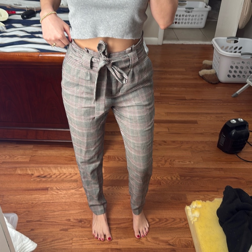 Express Plaid Work Slacks